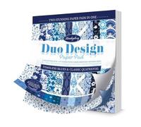 Hunkydory - Duo Design Paper Pads - Timeless Blues & Classic Quatrefoil - DDPP167