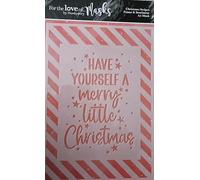 Hunkydory - for The Love of Masks - Christmas Stripes Frame & Sentiment Stencil