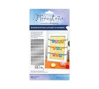 Hunkydory Moonstone - Banner Bunting Alphabet and Numbers - Crafting Die Set - MSTONE808