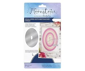 Hunkydory Moonstone - Scalloped Dots Nesting Ovals Craft Die Set - MSTONE908