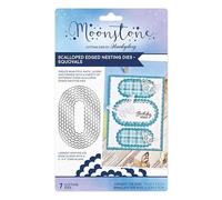 Hunkydory Moonstone - Scalloped Edged Nesting SQUOVALS Die Set - 7 Dies - MSTONE1054