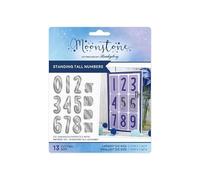 Hunkydory Moonstone - Standing Tall Numbers Craft Cutting Die Set - 13 Metal Dies - MSTONE1137