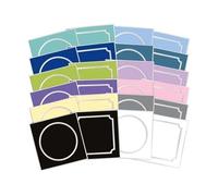 Hunkydory - Square Little Book Apertures - Circle & Inverted-Corner Square - Stunning Silver - LBKAP107