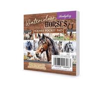 Hunkydory - Square Pocket Pad (Watercolour Horses)