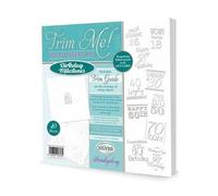 Hunkydory - Trim Me! Foiled Insert Pad - Birthday Milestones - Silver - TRIMINS030
