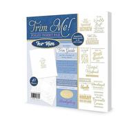 Hunkydory - Trim Me! Foiled Insert Pad - for Him - Gold