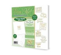 Hunkydory - Trim Me! Foiled Insert Pad - Many Happy Returns - Gold - TRIMINS031