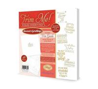 Hunkydory - Trim Me! Foiled Insert Pad - Season's Greetings - Gold - TRIMINS035