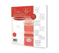 Hunkydory - Trim Me! Foiled Insert Pad - Season's Greetings - Silver - TRIMINS036