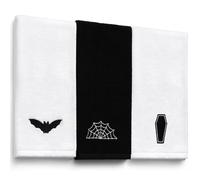 HunnmingRe 3 Pcs Gothic Hand Towels for Kitchen 13.3 x 29.5'' Halloween Bathroom Decor Cute Cotton Dish Towels Spider Web Bat Coffin Lovers Gift for Women Birthday, Kitchen Bathroom Home Accessories