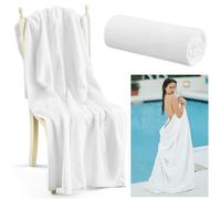 HunnmingRe 35 x 70 Inch Sauna Blanket Insert Towel for Inside Soft Reusable Infrared Sauna Towel Blanket Organic Cotton Absorbent Accessories(White)