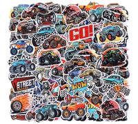 HunnmingRe 72 Pcs Monster Truck Iron on Patches Embroidered Iron on Monster Truck Hat Patch 36 Style Race Car Party Favors for Hat Cap Backpack Clothes Pants Jeans DIY Crafts