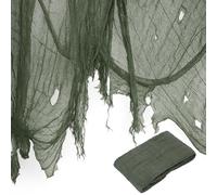 HunnmingRe Halloween Creepy Cloth Moss Green 32.8 x 5.9 ft Halloween Spooky Scary Gauze Decor Hanging Fabric Cloth for Halloween Party Decorations Indoor Outdoor Wall Windows