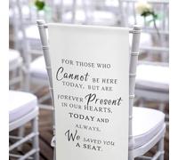 HunnmingRe Memorial Wedding Chair Sign Wedding Memorial Sign 13 x 50 Inch Save a Seat for Someone in Heaven in Loving Memory Reserved Seating Decoration Cotton Linen Gift for Loss Seat