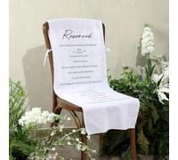 HunnmingRe Reserved Memorial Wedding Chair Sign with love from Heaven Cotton Linen Wedding Chair Sign 15 x 50 inch Save a Seat for Someone in Heaven Reserved Seating Decoration