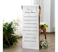 HunnmingRe Reserved Signs for Wedding Reserved Memorial Wedding Chair Sign with Love from Heaven Cotton Linen 15 x 50 Inch Save a Seat for Someone in Heaven Seating Decoration(White,Loving)