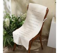 HunnmingRe Reserved Wedding Chair Sign Banner in Loving Memory Reserved Signs for Wedding with Love from Heaven Cotton Linen 15'' x 50'' Save a Seat for Someone in Heaven Be There(White,Brushed)