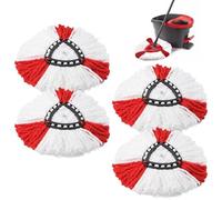 Hunnycook Mop Head Replacement - 4 Pack Mops Head Compatible with Vileda 2-in-1 Turbo Spin Mop Head Replacement, Microfiber, Floor Clean,Machine Washable and Easy to Replace