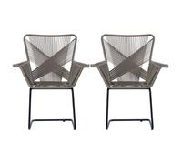 hunor kubu rattan effect chair in pair