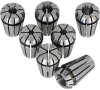 Hunricho7pcs ER11 Spring Collet Set for CNC Engraving Machine and Milling Lathe Tool Workholding Engraving Collets including1/16 3/32" 1/8" 5/32" 3/16" 7/32" 1/4" (7pc ER11)