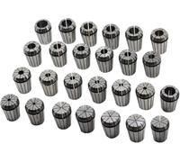HunrichoER11 ER16 ER20 ER25 ER32 ER40 Spring Collet Set for CNC Engraving Machine and Milling Lathe Tool Workholding Engraving Collets(26pc ER32)