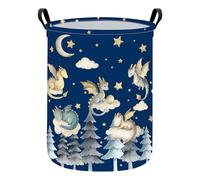 HUNRUNG Round Large Moon Dragon Laundry Hamper, Waterproof Portable