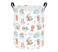 HUNRUNG Round Large Teddy Bear Laundry Hamper,Waterproof Portable Storage