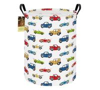 HUNRUNG Round Large Vintage Car Laundry Hamper,Waterproof Portable