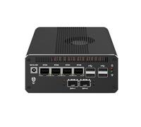 HUNSN 10GbE Micro Firewall Appliance, Mini PC, Mikrotik, OPNsense, VPN, Router PC, Ultra 5 125H, RJ69, 4 x 2.5GbE LAN, 2 x SFP+, Type-C, TF, DP, HDMI, 48G RAM, 1TB SSD