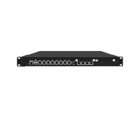 HUNSN 1U Rackable Cabinet Firewall Appliance, Mikrotik, OPNsense, VPN, Router PC, I3 9100, RJ67, C246, 8 x 2.5GbE, 4 x 1GbE LAN, Console, GPIO, 16G RAM, 64G SSD