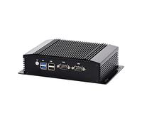 HUNSN Fanless Industrial Computer, IPC, Mini PC, Intel N100, IM12, AC WiFi, BT, 4 x USB, 2 x COM, 2 x LAN, DP, 2 x HDMI, Barebone, NO RAM, NO Storage, NO System