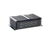 HUNSN Fanless Industrial Computer, IPC, Mini PC, Windows 11 / Linux Ubuntu, I5 1235U, IM11, 8 x COM, PS/2, 4 x USB3.0, 4 x USB2.0, GPIO, 3 x LAN, 2 x HDMI, DP, 0 RAM, 0 Storage, Barebone No System