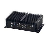 HUNSN Fanless Industrial Computer, IPC, Mini PC, Windows 11 / Linux Ubuntu, Intel I7 10750H, IM11, 6 x COM, PS/2, 4 x USB3.0, 4 x USB2.0, GPIO, 2 x LAN, 3 x HDMI, 0 RAM, 0 Storage, Barebone No System