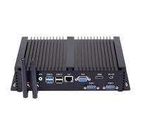 HUNSN Fanless Industrial Computer, IPC, Mini PC, Windows 11 or Linux Ubuntu, I5 1335U, IM03, VGA, HDMI, LAN, 2 x COM RS232, 5 x USB2.0, 2 x USB3.0, Support WOL, 0 RAM, 0 Storage, Barebone No System