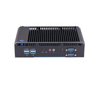 HUNSN Fanless Industrial PC, IPC, Mini Computer, Core I7 5500U 5600U, BH22, PXE, WOL Supported, Type-C, 2 x COM, 2 x LAN, VGA, 2 x HDMI, Barebone, NO RAM, NO Storage, NO System