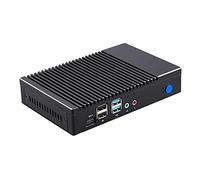 HUNSN Fanless Mini PC, Desktop Computer, Windows 11 Pro or Linux Ubuntu, Quad Core AMD A6 1450, BH05a, PXE, WOL, Vmware, Citrix Supported, VGA, HDMI, LAN, Type-C, Vesa mount, 4G RAM, 64G SSD