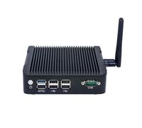 HUNSN Fanless Mini PC, Industrial Computer, Windows 11 or Linux Ubuntu, Intel Celeron J1900, BX07, COM, 2 x LAN, HDMI, VGA, Vesa Mount, WOL, PXE, Watchdog Supported, 8G RAM, 128G SSD