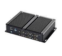 HUNSN Industrial Computer, IPC, Fanless Mini PC, Intel Core I7 6500U 7560U, IM07, GPIO, Watchdog, WOL, SIM Slot, WiFi, BT, 2 x LAN, 6 x COM, Barebone, NO RAM, NO Storage, NO System