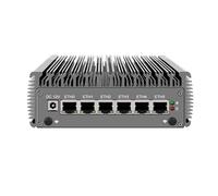 HUNSN Micro Firewall Appliance, Mini PC, Mikrotik, OPNsense, VPN, Router PC, Celeron N5105, RJ05, AES-NI, 6 x Intel 2.5GbE I226-V, DP, HDMI, SIM Slot, 16G RAM, 128G SSD