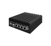 HUNSN Micro Firewall Appliance, Mini PC, Mikrotik, OPNsense, VPN, Router PC, Intel Twin Lake Core 3 N355, RJ34, GPIO, TF Slot, HDMI, DP, 4 x 2.5GbE LAN, 8G DDR5 RAM, 128G SSD