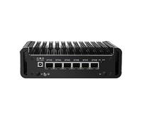 HUNSN Micro Firewall Appliance, Mini PC, Mikrotik, OPNsense, VPN, Router PC, Twin Lake 13th Gen N150, RJ47, 6 x 2.5GbE I226-V, 2 x HDMI2.1, TF, Type-C, 8G DDR5 RAM, 128G SSD