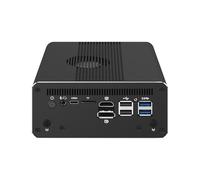 HUNSN Micro Firewall Appliance, Mini PC, Mikrotik, OPNsense, VPN, Router PC, Ultra 7 Processor 155H, RJ69, 6 x 2.5GbE I226-V, Type-C USB4, TF, DP, HDMI, 48G RAM, 1TB SSD