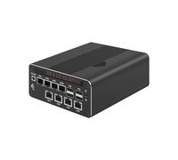 HUNSN Micro Firewall Appliance, Mini PC, Mikrotik, OPNsense, VPN, Router PC, Ultra 7 Processor 155H, RJ69, 8 x 2.5GbE I226-V, Type-C USB4, TF, DP, HDMI, 48G RAM, 1TB SSD
