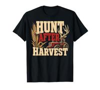 Hunt After Harvest Vintage Tractor Farming Value Graphic T-Shirt