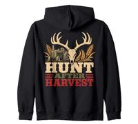 Hunt After Harvest Vintage Tractor Farming Zip Hoodie
