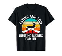 Hunt Father and Son Hunting Buddies Hunter Dad Hunting T-Shirt