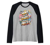 Hunt for The Rare Love Every Piece Anime Style Raglan Baseball Tee