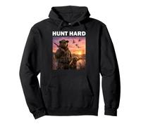 Hunt Hard Bear Hunter Hunting Life Deer Duck Hunting Shirt Pullover Hoodie