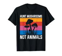Hunt Mushrooms Not Animals Vintage Mushrooms Value Graphic T-Shirt