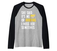 Hunt She Said Me or Hunting Funny Hunter tee Hilarious Raglan Baseball Tee